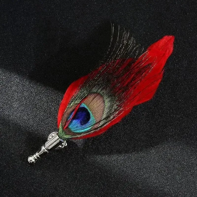 🦚 Simulation Peacock Feather Brooch - Nature's Elegance 🦚