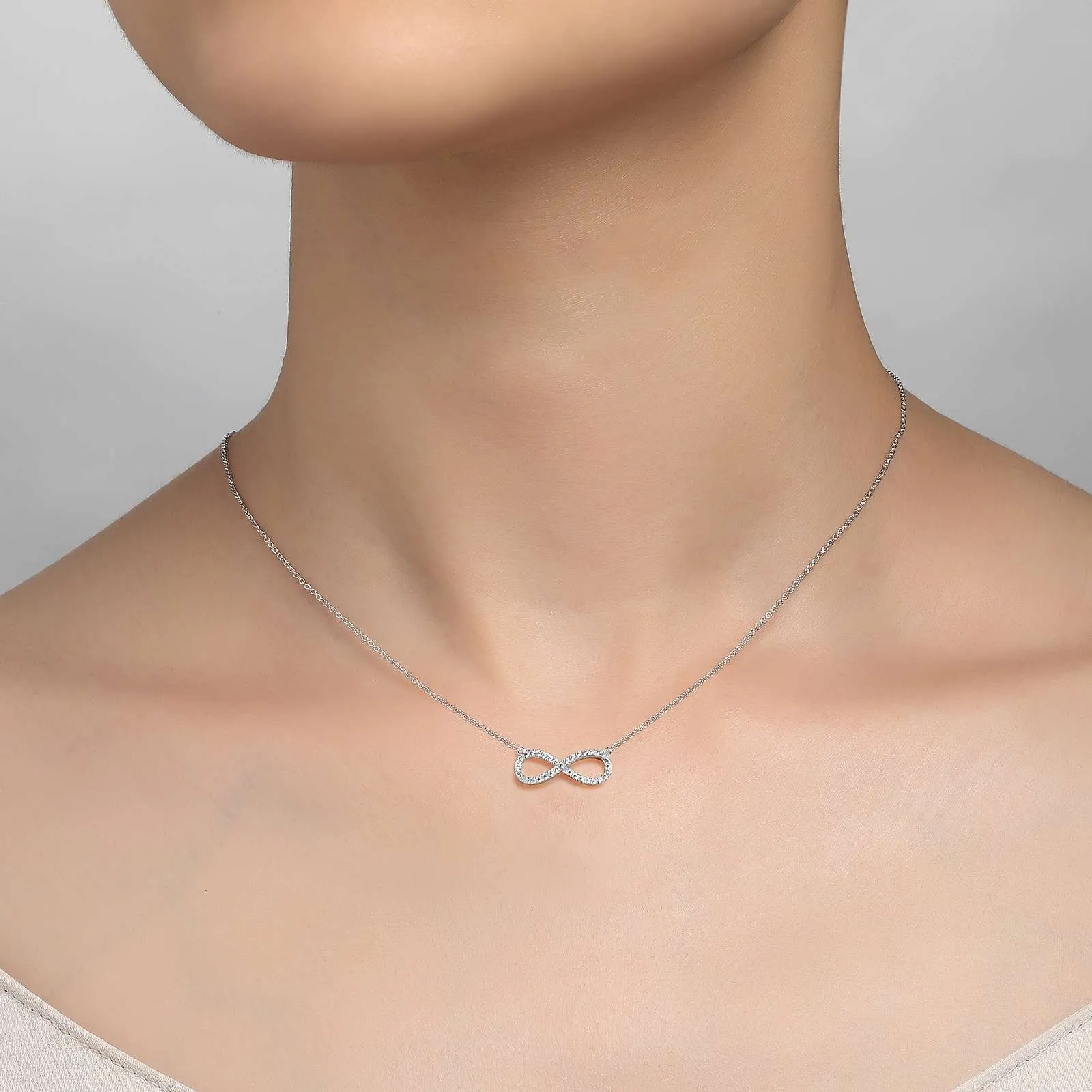 0.33 CTW Infinity Necklace N0017CLP18