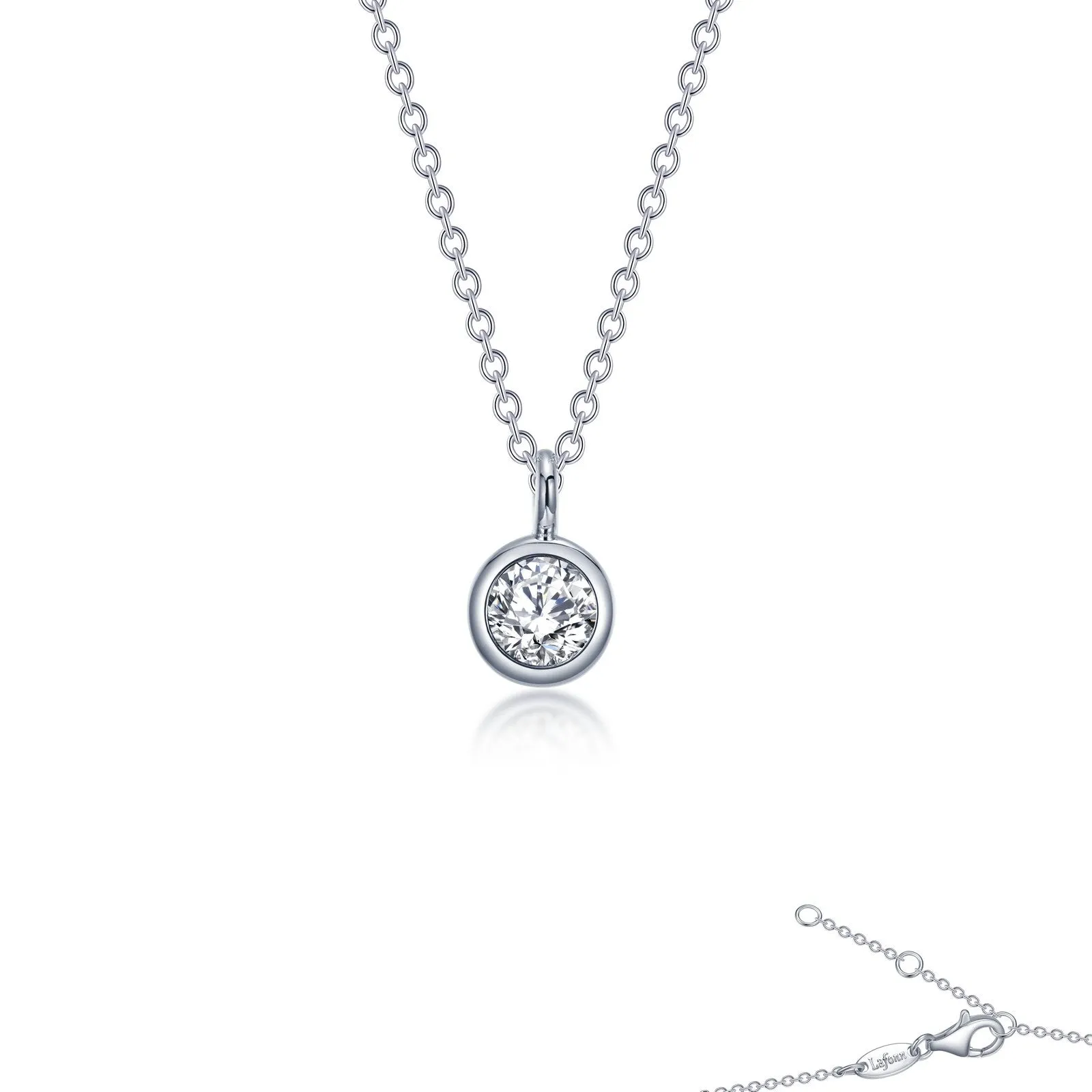 0.46 CTW Bezel-set Necklace N0329CLP20