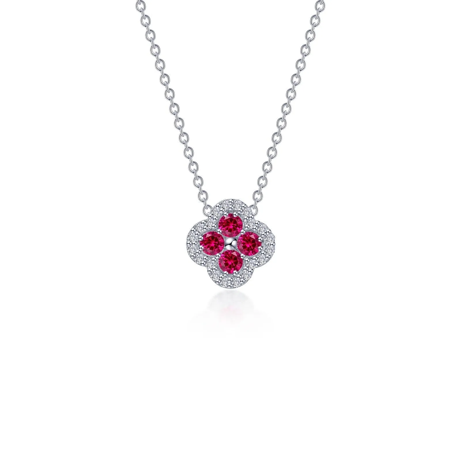 0.65 CTW Halo Necklace