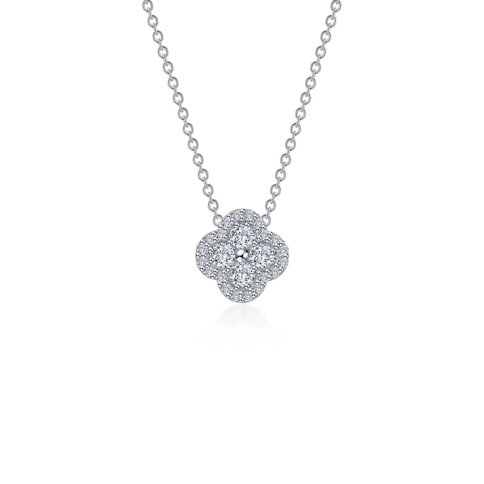0.65 CTW Halo Necklace