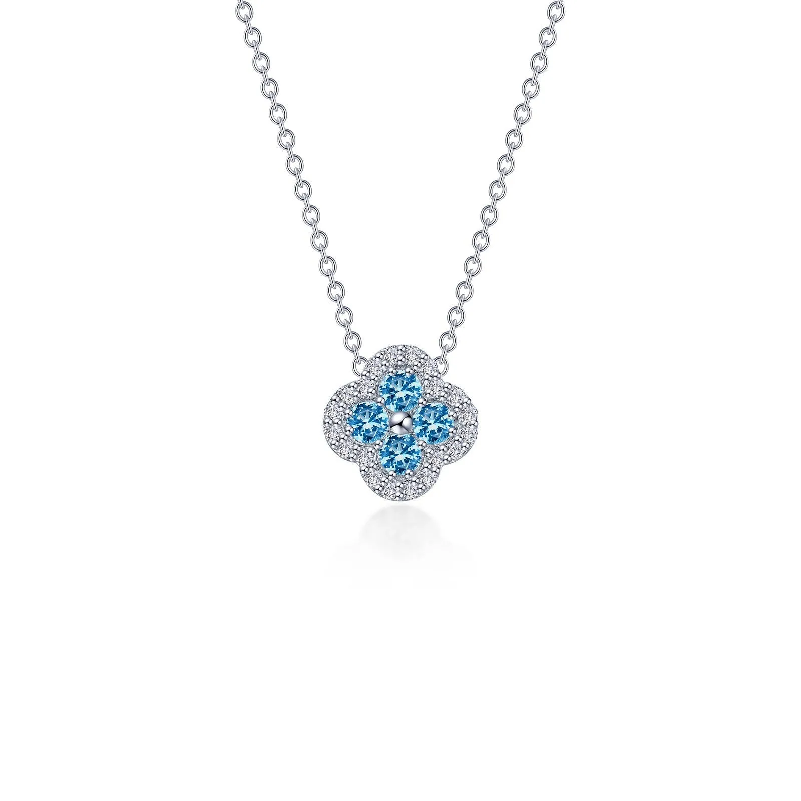 0.65 CTW Halo Necklace