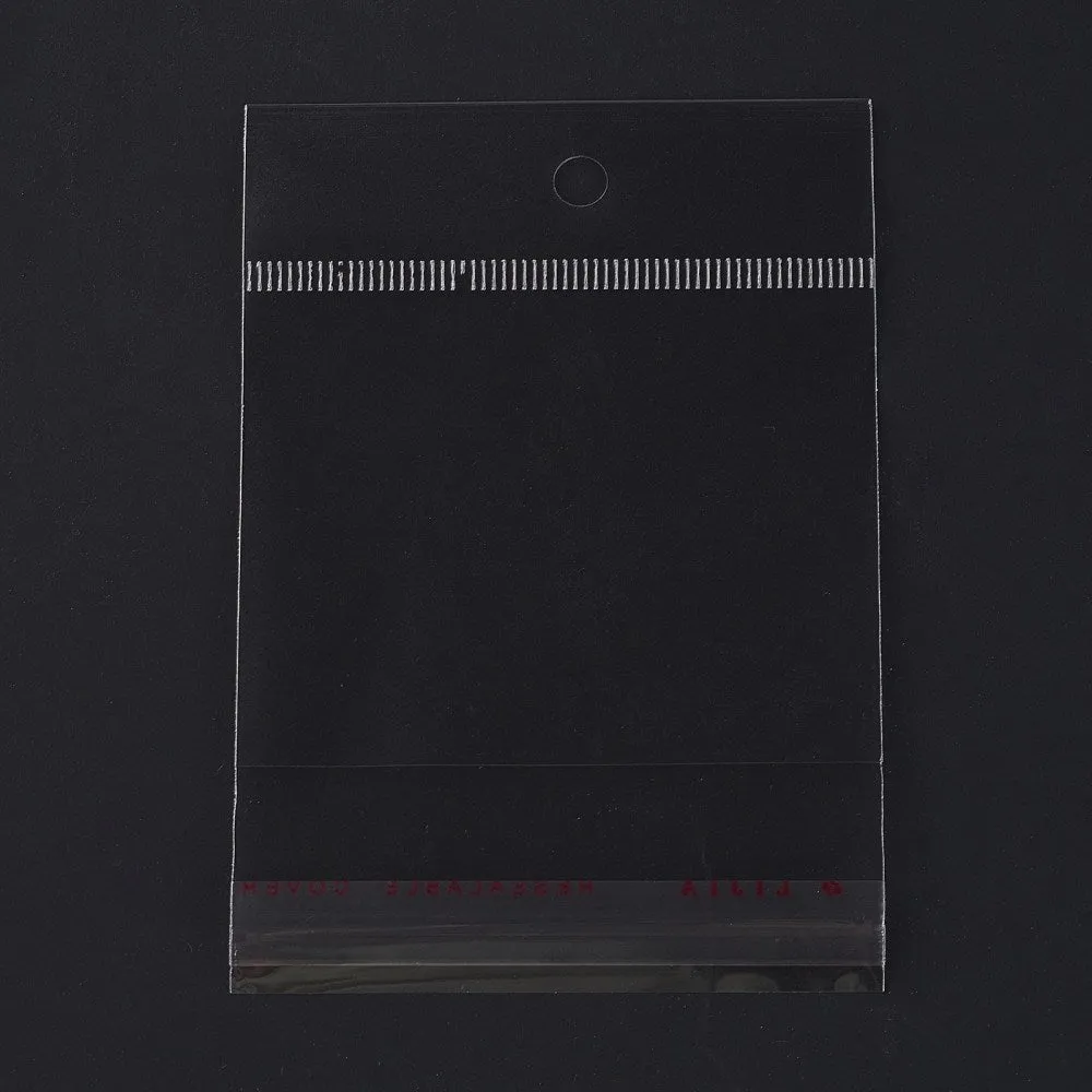 1000 pc OPP Cellophane Bags, Rectangle, Clear, 10.5x7cm, Unilateral Thickness: 0.035mm, Inner Measure: 5.5x7cm