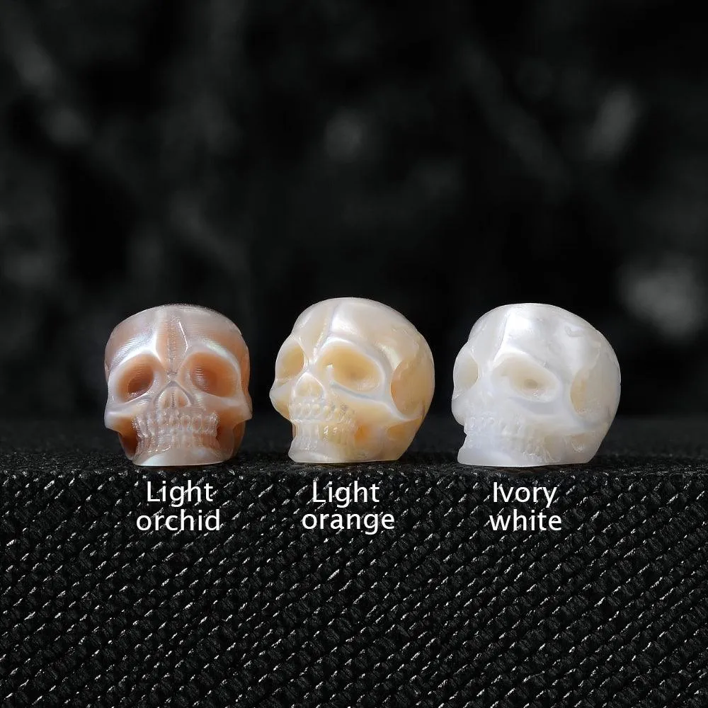 12 Zodiac Signs Sagittarius Pearl Skull CZ Necklace