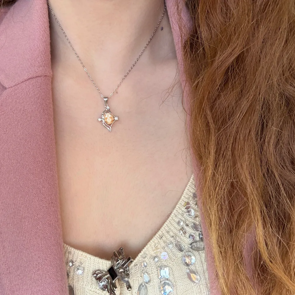 12 Zodiac Signs Sagittarius Pearl Skull CZ Necklace