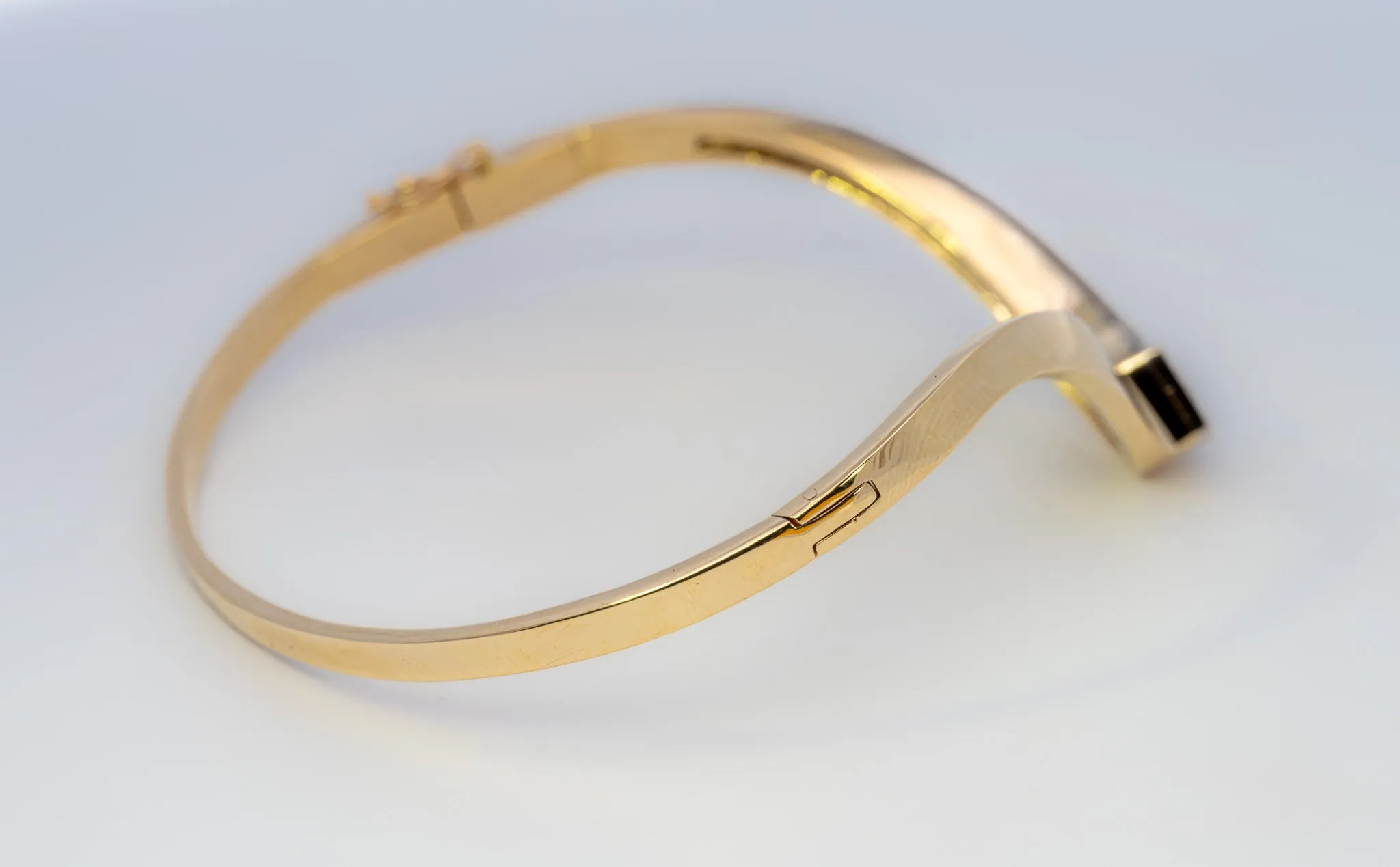 18ct Yellow & White Gold 52 stone Diamond Bangle.