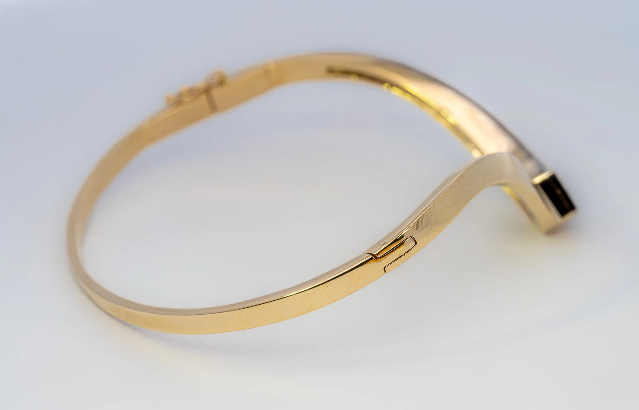 18ct Yellow & White Gold 52 stone Diamond Bangle.