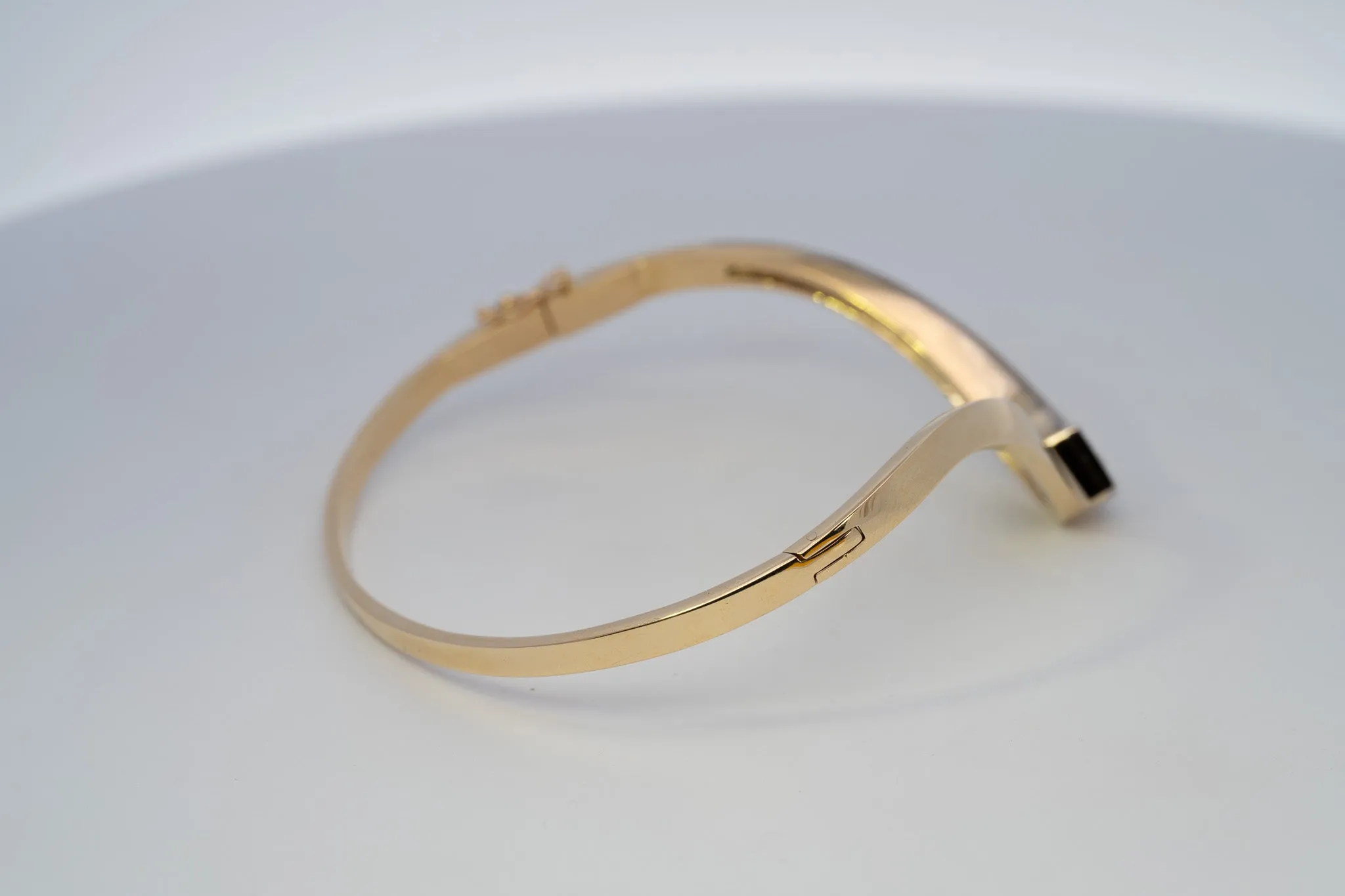 18ct Yellow & White Gold 52 stone Diamond Bangle.