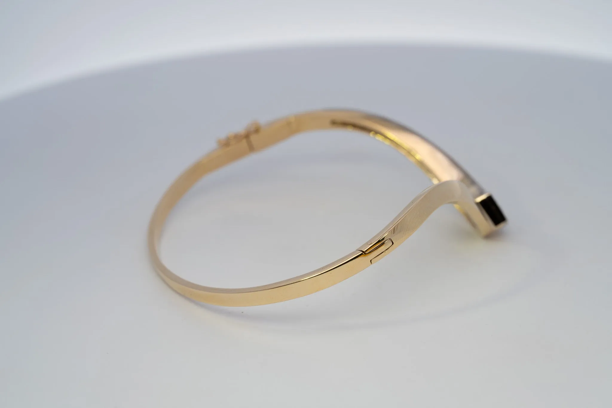 18ct Yellow & White Gold 52 stone Diamond Bangle.