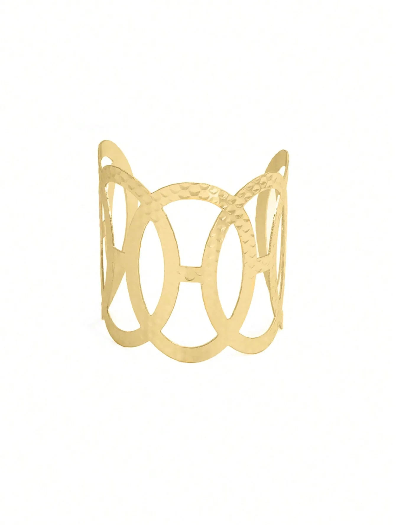 1pc Minimalist Metal Crossed Cuff Bangle Bracelet, Fashionable Couple Arm Cuff Accessory For Women