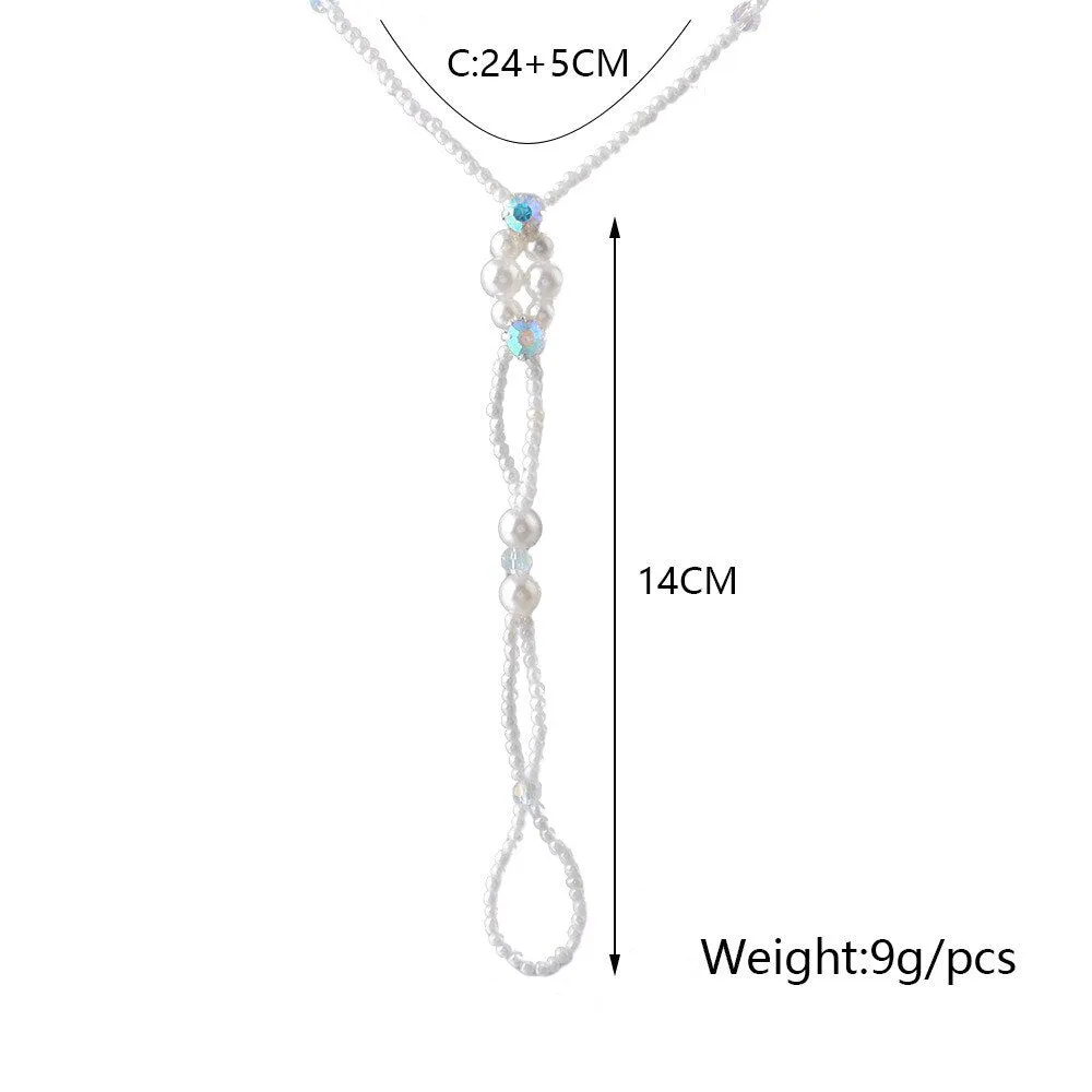 1Piece Bohemian Crystal Pearl Ankle Foot Bracelet Anklets for Women