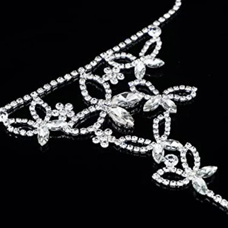 2 Pcs/ Set Bohemian Butterfly Rhinestone Anklet