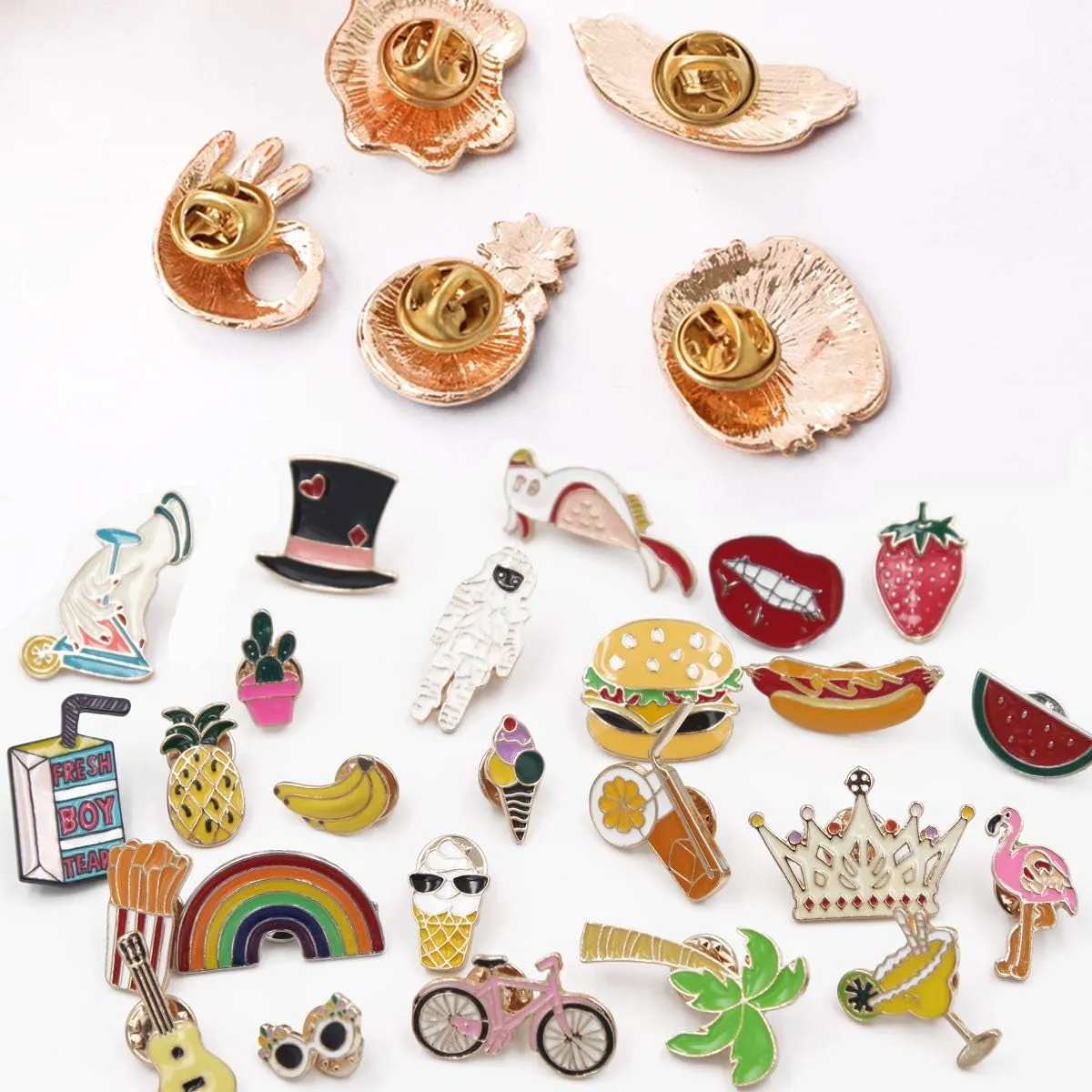 25 Pieces Cute Enamel Lapel Pin Set Cartoon Brooch Pin Badges Brooch Pins for Clothing Bags Jackets Accessories Supplies DIY Crafts