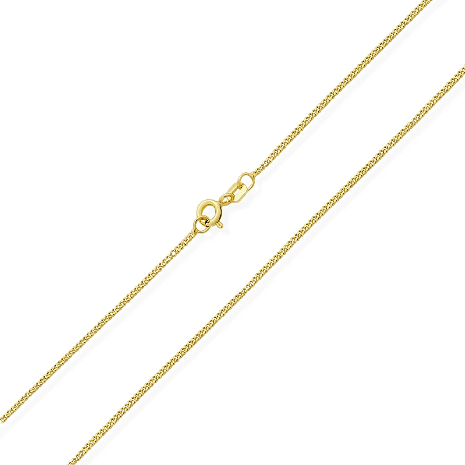 2MM Cuban Curb Chain Necklace 14K Gold Plated .925 Sterling Silver 14-24 Inch