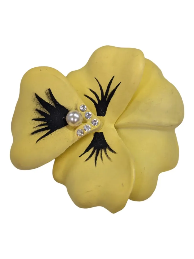 3 Vintage Flower Brooches