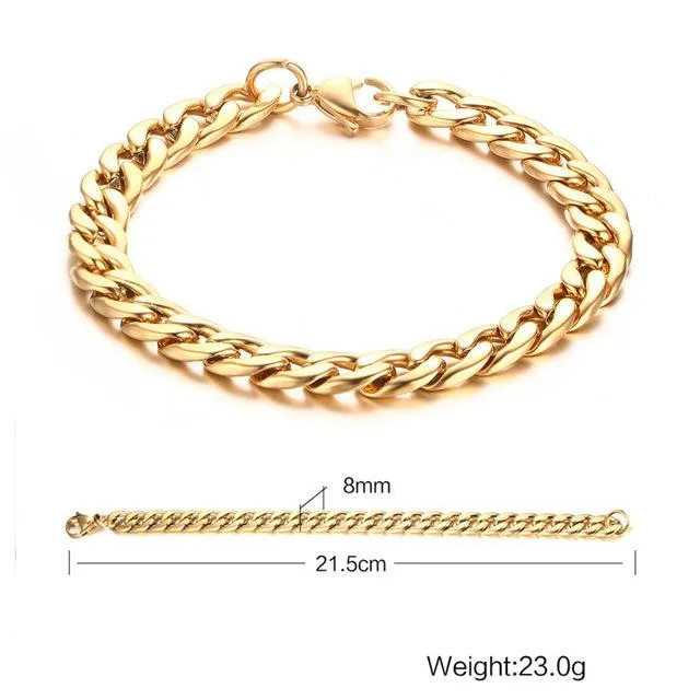 8.5" Ludicrous Cuban Link Chain Bracelet