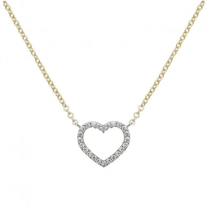 9ct Yellow Gold Ladies Zirconia Necklet NK344