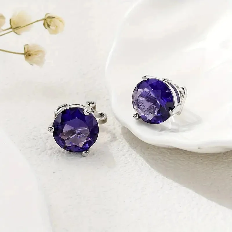 A Pair Of Unique And Stylish Zirconia Clip-on Earrings For Ladies