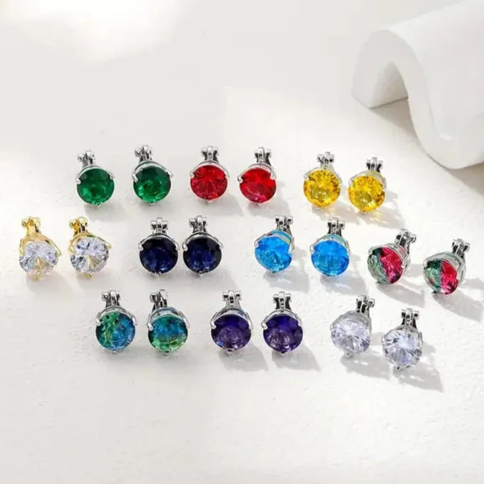 A Pair Of Unique And Stylish Zirconia Clip-on Earrings For Ladies