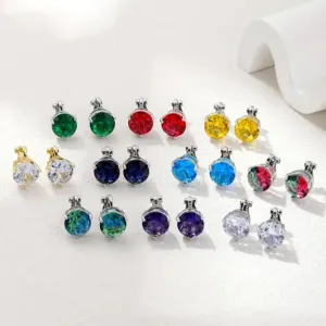 A Pair Of Unique And Stylish Zirconia Clip-on Earrings For Ladies