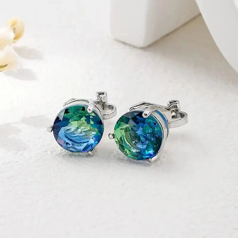A Pair Of Unique And Stylish Zirconia Clip-on Earrings For Ladies