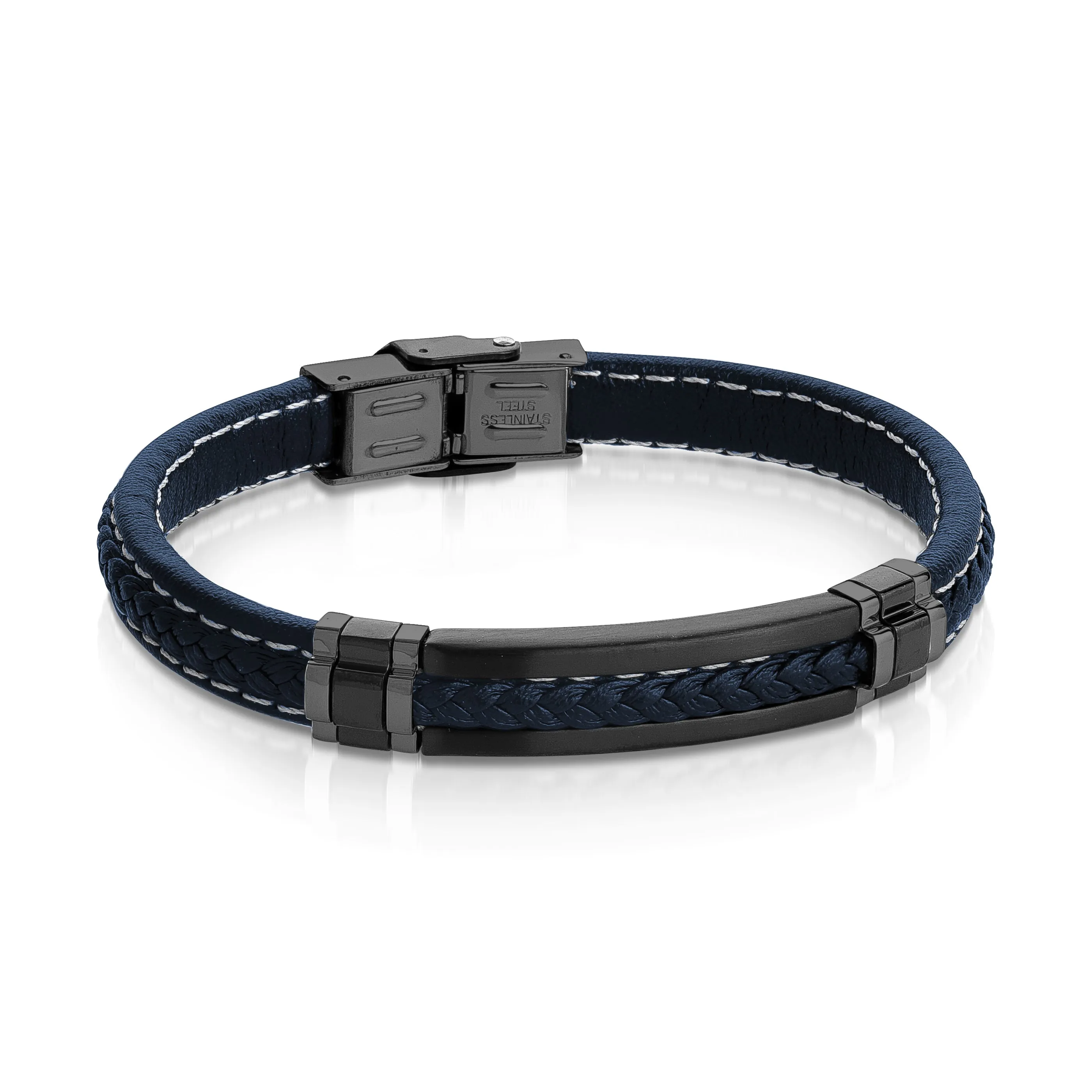 Accented Leather Bracelet 8mm