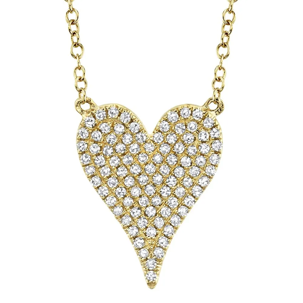 Amor 0.21 Ct Diamond Pave Heart Pendant Necklace  SC55002005