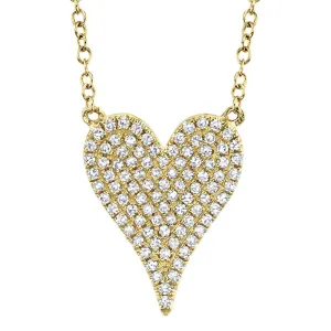 Amor 0.21 Ct Diamond Pave Heart Pendant Necklace  SC55002005