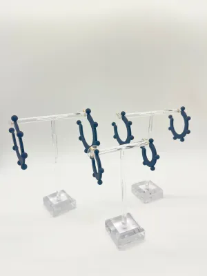 Astrid Navy & Orange Earrings