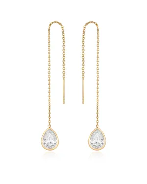 Barely There Chain and Crystal Dangle Earrings