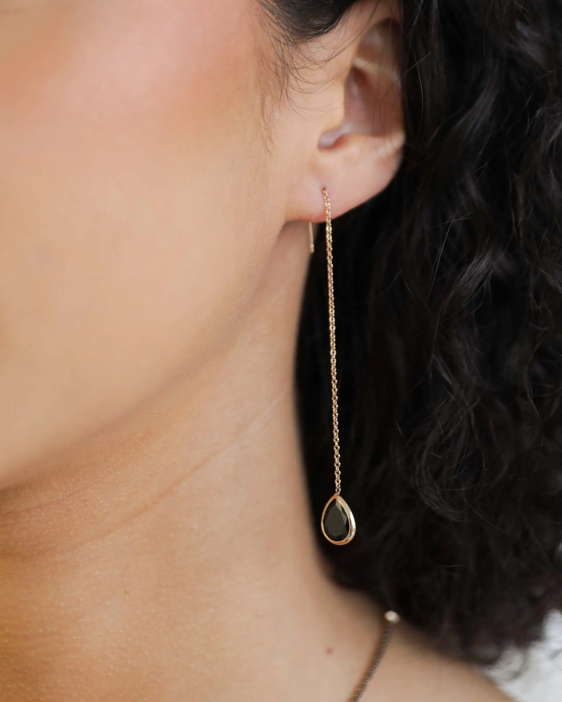 Barely There Chain and Crystal Dangle Earrings