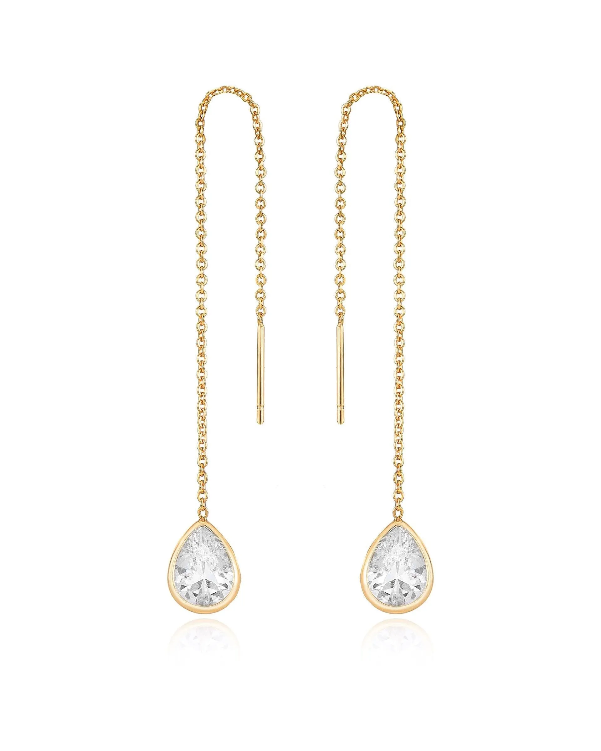 Barely There Chain and Crystal Dangle Earrings