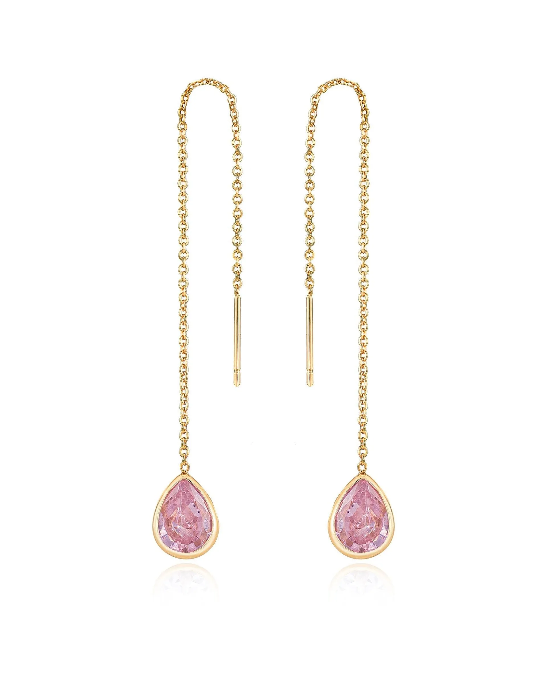 Barely There Chain and Crystal Dangle Earrings