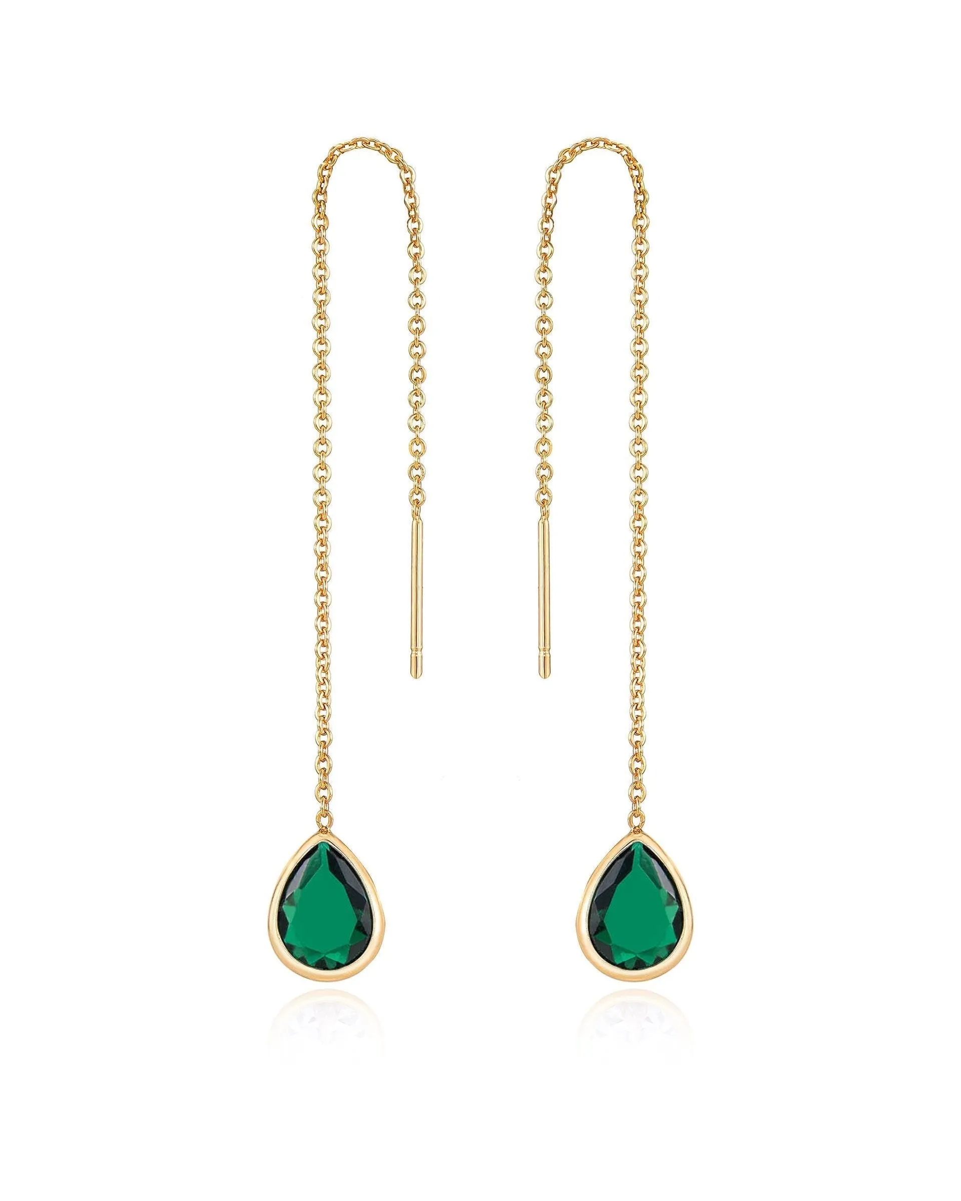 Barely There Chain and Crystal Dangle Earrings