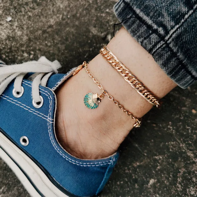 Beach Crystal Anklet for Women
