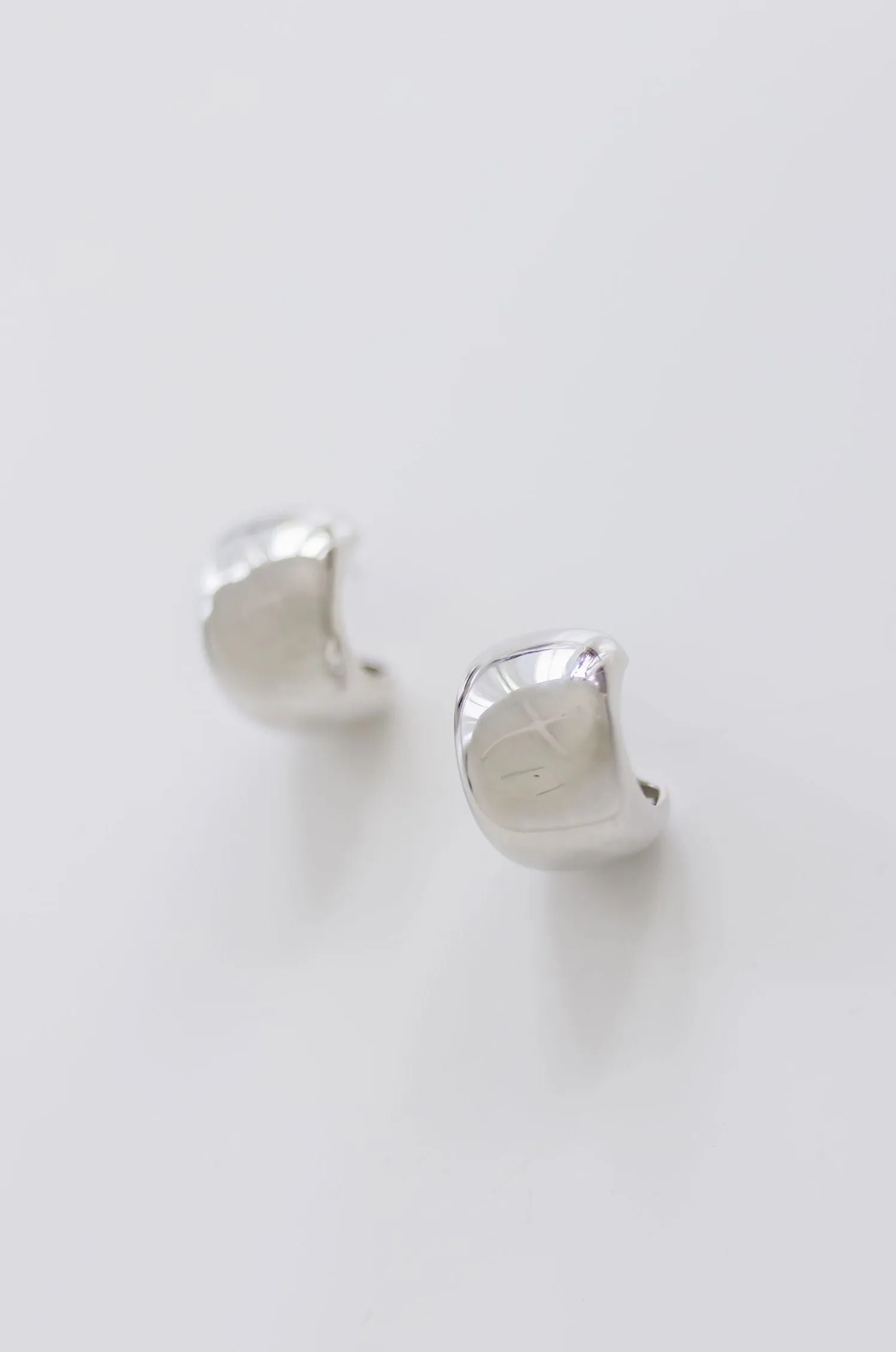 Betty Chunky Hoop Earrings Silver