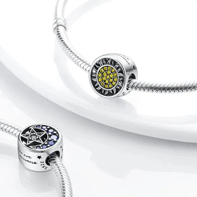 Blue Moon and Star Charm