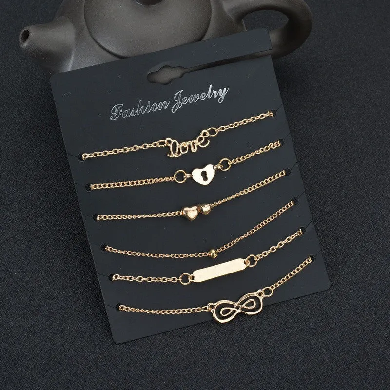 Bohemian 6pcs/lot Anklets Sets For Women