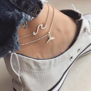 Bohemian Beach Wave Fish tail Anklets Set For Women