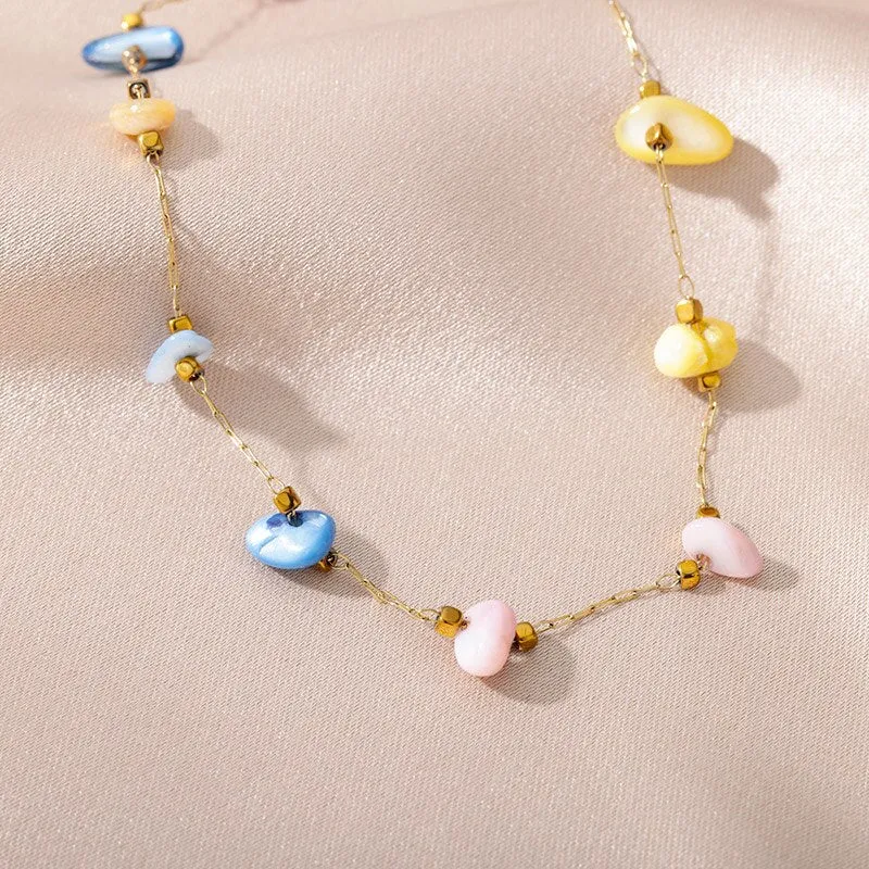 Bohemian Beads Anklet Bracelet For Women Stainless Steel Blue Evil Eye Leg Chain Anklets
