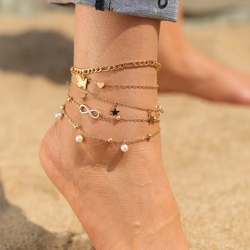 Bohemian Colorful Eye Beads Anklets For Women