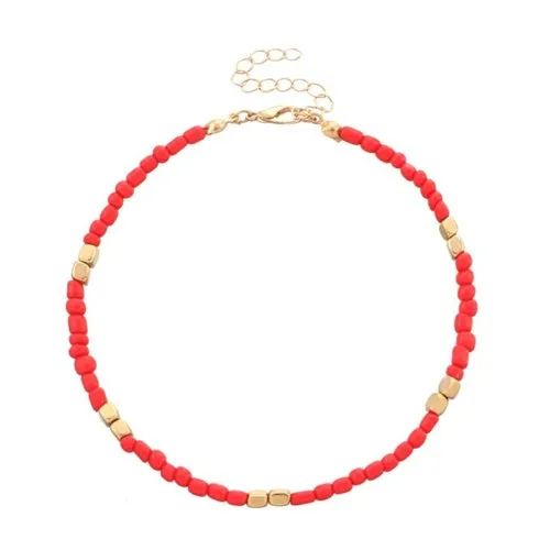 Bohemian Colorful Glass Beaded Anklet For Women Handmade Anklets on