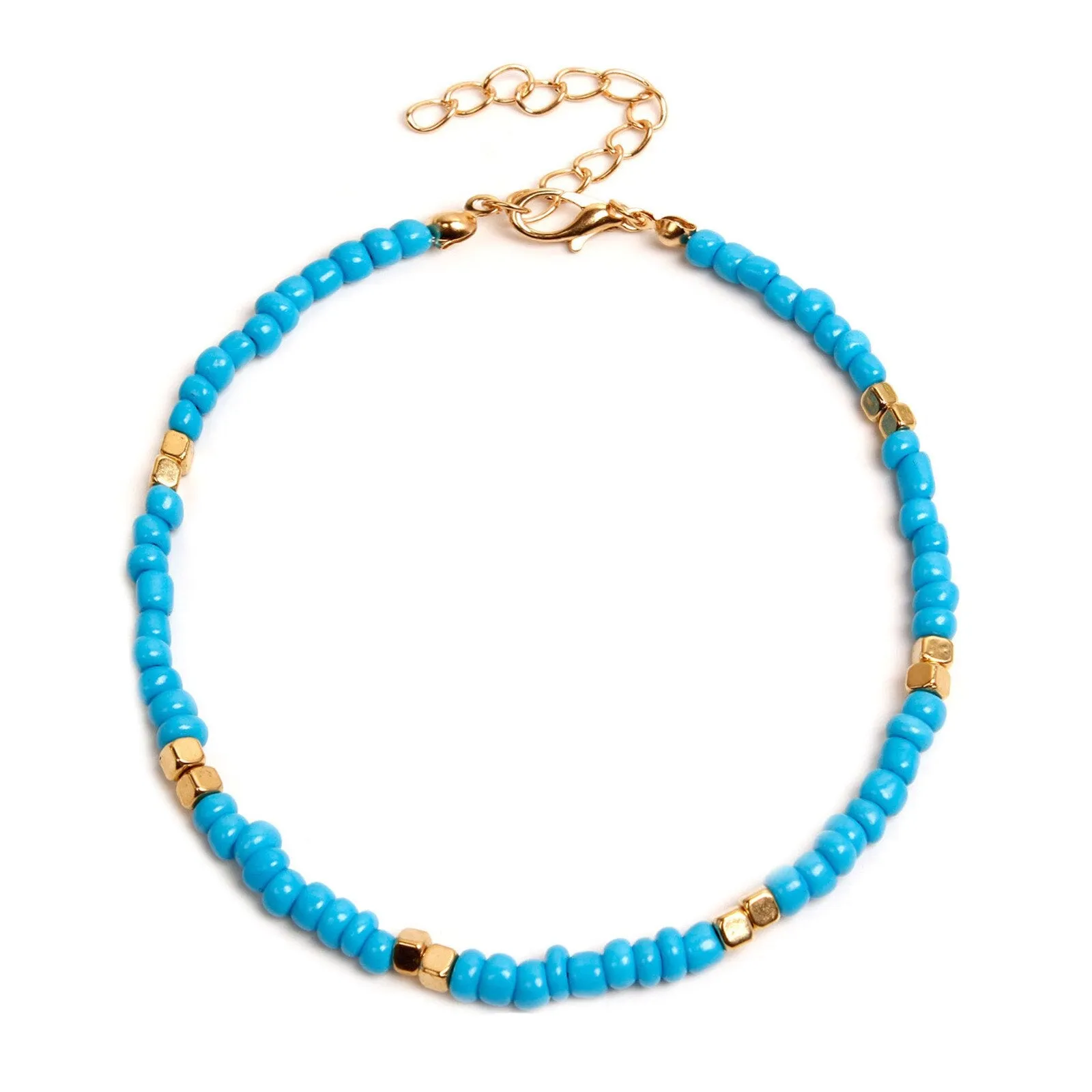Bohemian Colorful Glass Beaded Anklet For Women Handmade Anklets on