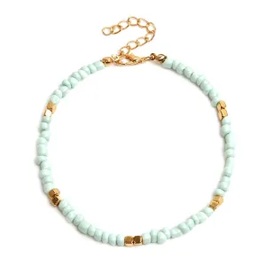 Bohemian Colorful Glass Beaded Anklet For Women Handmade Anklets on