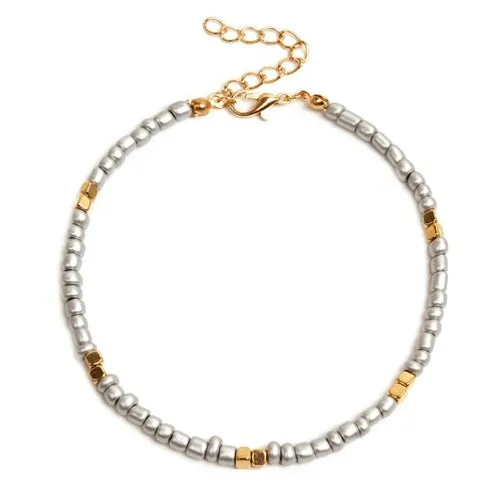 Bohemian Colorful Glass Beaded Anklet For Women Handmade Anklets on