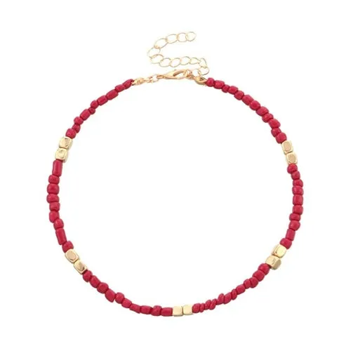 Bohemian Colorful Glass Beaded Anklet For Women Handmade Anklets on