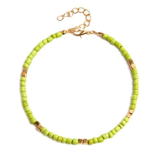Bohemian Colorful Glass Beaded Anklet For Women Handmade Anklets on