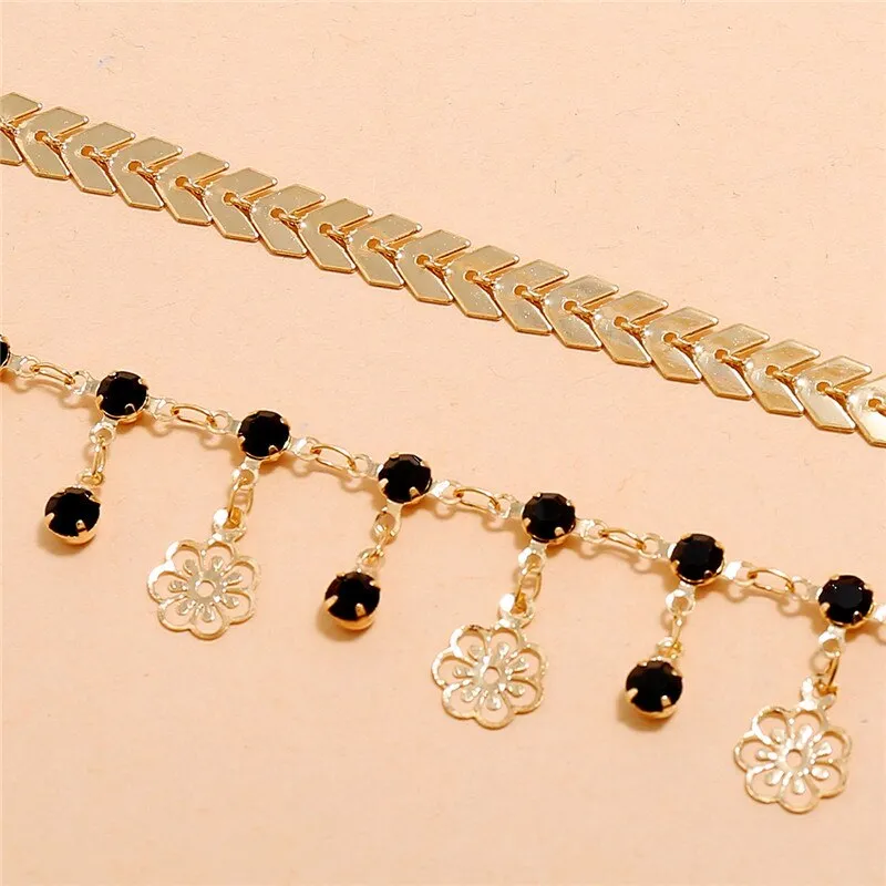Bohemian Crystal Beads Ankle