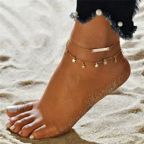 Bohemian Crystal Beads Ankle