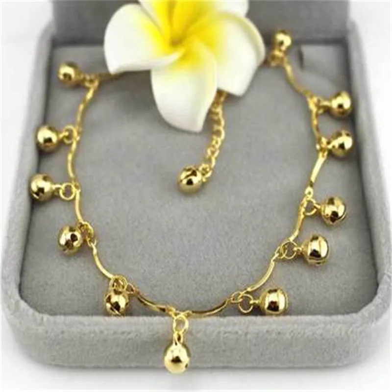 Bohemian Gold Bell Anklets for Women Charm Leg Bracelet